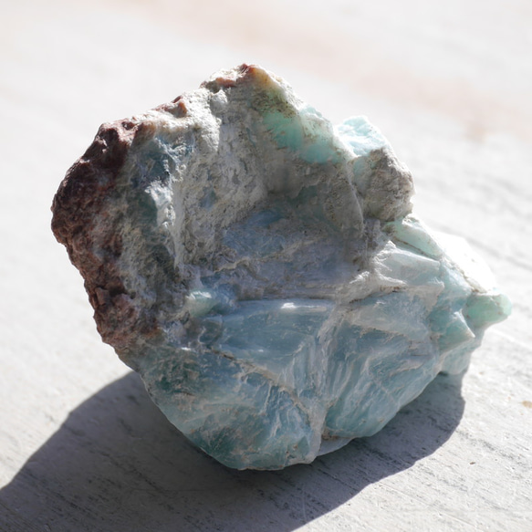 天然石ラリマー約51mm(ドミニカ共和国産)約45g 母岩付き原石ラフロック鉱物鉱石[lar-221206-01] 8枚目の画像