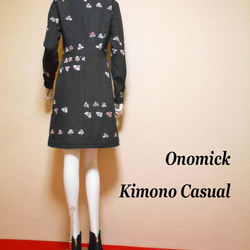 スクエアネック着物ドレス Square neck kimono dress LO-402/S 15枚目の画像