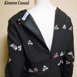 スクエアネック着物ドレス Square neck kimono dress LO-402/S 19枚目の画像