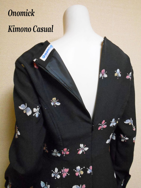 スクエアネック着物ドレス Square neck kimono dress LO-402/S 19枚目の画像