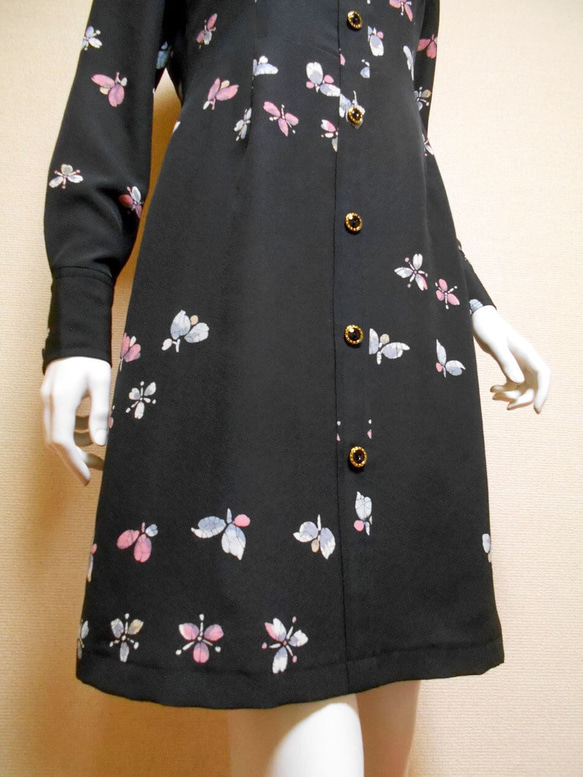 スクエアネック着物ドレス Square neck kimono dress LO-402/S 7枚目の画像