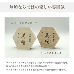 《思いを六角形に》ひなまつり 桃の節句 雛人形 名前札 木製 木札 名入れ 送料無料 初節句 女の子 雛飾り 4枚目の画像