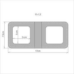 本革製フォトフレーム(040)ブルー 5枚目の画像