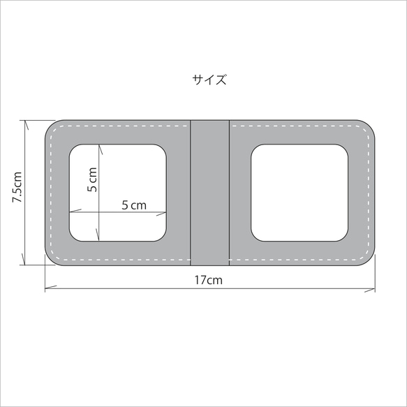 本革製フォトフレーム(041)ブルー 5枚目の画像