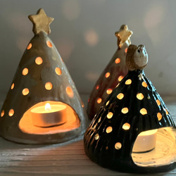 ツリー＋キャンドルホルダー ✨ミニツリー✨のLEDキャンドルライトホルダー キャンドル・キャンドル