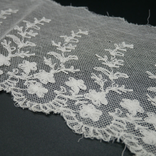 フランスアンティーク刺繍入りスカラップレース レース cherir 通販