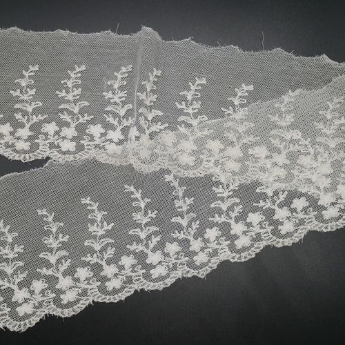 フランスアンティーク刺繍入りスカラップレース レース cherir 通販