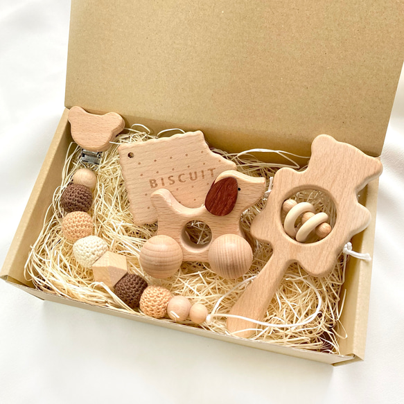 【再】出産祝い木のおもちゃ おもちゃ・人形 Chaleur 通販｜Creema(クリーマ)