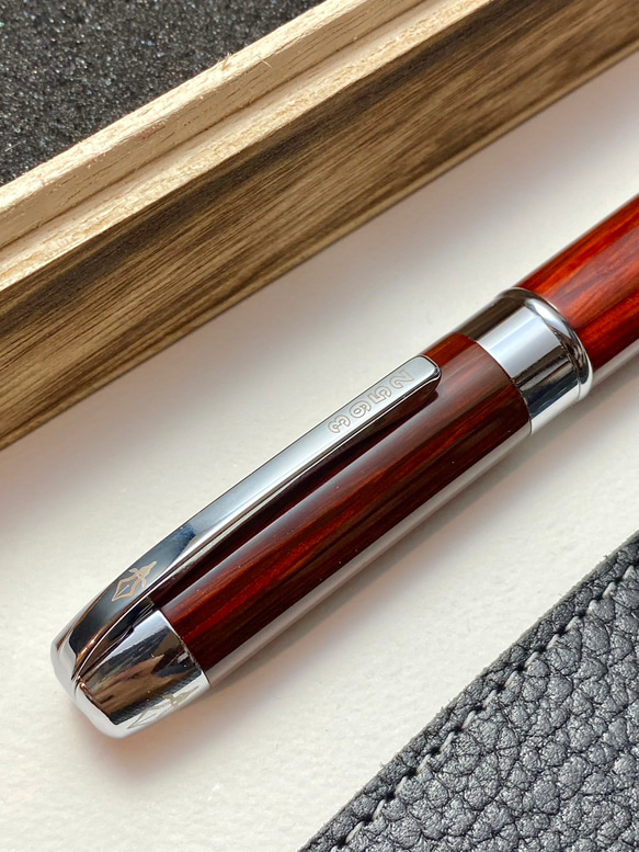 3952老山羊-大鵬灣小葉紫檀木高清高亮版書法鈦尖鋼筆筆・書寫用具bon