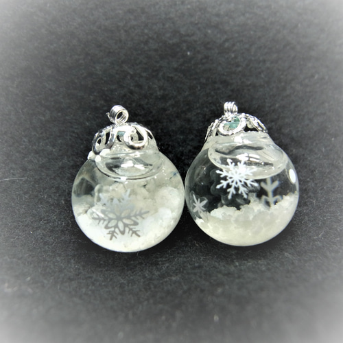 HARU 雪の結晶型チャーム 2個セット 透明と紫 楽天市場】雪 結晶