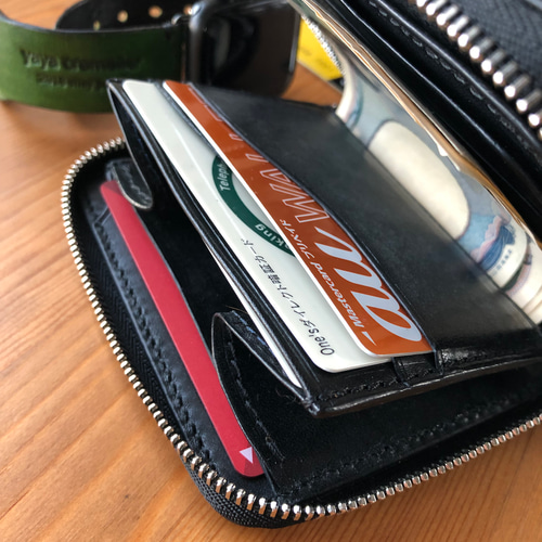 二つ折り財布 ロカドコードバン ブライドルレザー コンパクトウォレット
