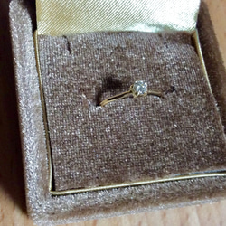 ダイヤのお星様ピンキーリング0.09-0.1ct K18 yellow gold シンプル 大人可愛い 7枚目の画像