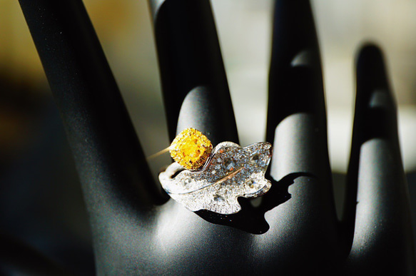 「高級」1.01ct天然イエローダイヤモンド　K18 天然ダイヤモンド　リング　クリスマス　 8枚目の画像