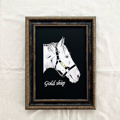 ゴールドシップ 切り絵ポスター（原画） 切り絵 megane041 通販