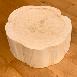 Hinoki  Wood  Stool 【Frill】No.108 2枚目の画像