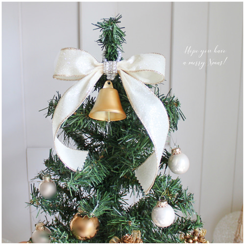 ☆クリスマスリボンツリートップネイビーM☆
