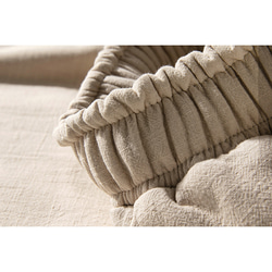 ボア裏地綿麻パンツ　真冬パンツ　暖かいパンツ　ゴムウエスト　ベージュ　L140BE 6枚目の画像