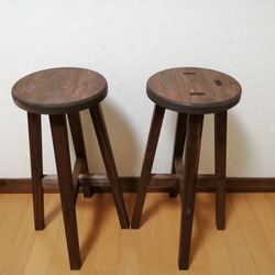 木製スツール　２脚セット　高さ43cm　丸椅子　stool Amazon.co.jp: イーサプライ スツール 木製 2脚セット 天然木 丸