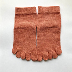 草木染めシルク･5本指靴下（無地）-冷えむくみ対策に！ 9枚目の画像