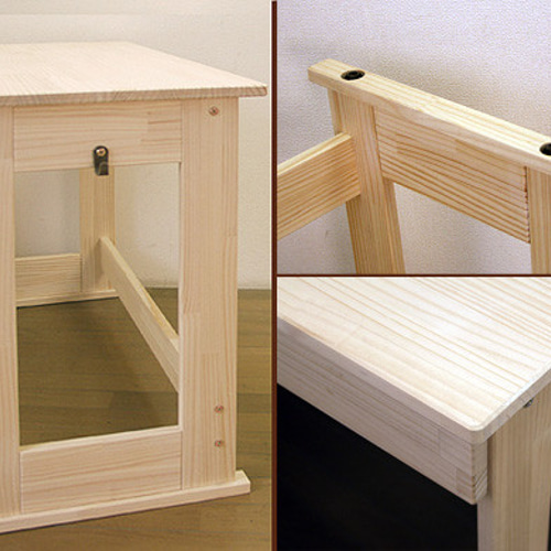 ハンドメイド天然木パイン材デスク（学習机）「リード」2点セット