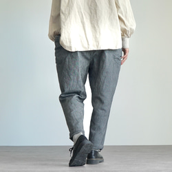 【福袋】寬鬆紗布T卹/橙色+單刺子條紋營工褲/灰色 第13張的照片