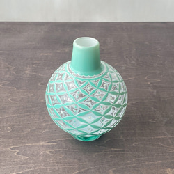 pattern vase  緑七宝 1枚目の画像