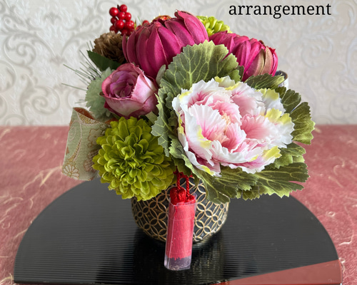 Xmas♡フラワーアレンジプレート飾り Xmas♡フラワーアレンジプレート飾り 玄関開けたらすぐクリスマス