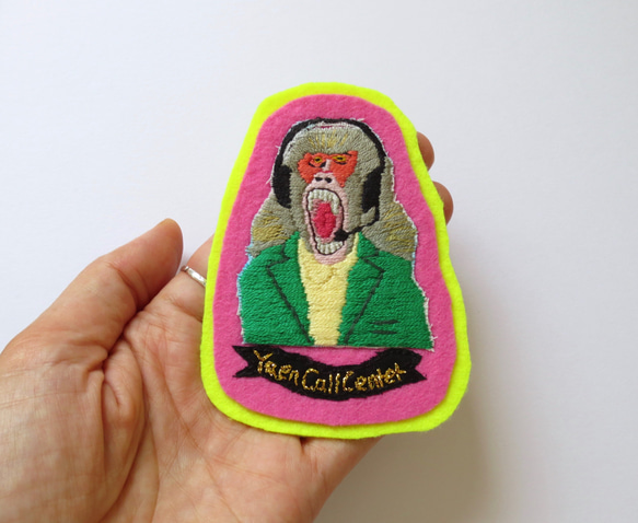 野猿コールセンター刺繍ワッペン 4枚目の画像