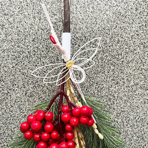 超早割お正月2026 実り多い年を願って紅白水引きの稲穂飾り 正月