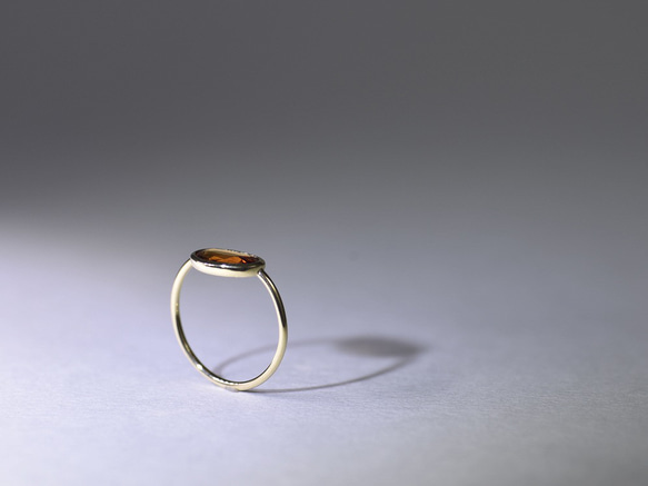 HessoniteGarnet_0.96ct k18YG Ring 【Ramo petalo/ラモペタロ】 3枚目の画像