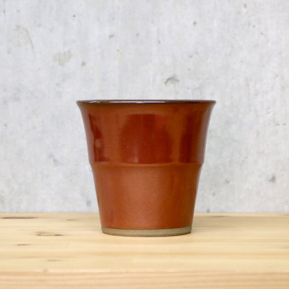 スタッキング収納ができるカップ 大 スローカップ 湯呑 コーヒーカップ ティーカップ 焼酎カップ ビアカップ 高取焼 高 11枚目の画像