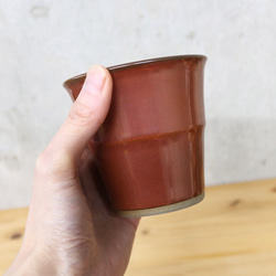 スタッキング収納ができるカップ 大 スローカップ 湯呑 コーヒーカップ ティーカップ 焼酎カップ ビアカップ 高取焼 高 12枚目の画像