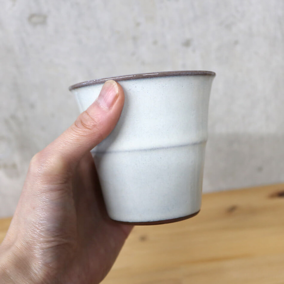スタッキング収納ができるカップ 大 スローカップ 湯呑 コーヒーカップ ティーカップ 焼酎カップ ビアカップ 高取焼 高 20枚目の画像