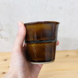 スタッキング収納ができるカップ 大 スローカップ 湯呑 コーヒーカップ ティーカップ 焼酎カップ ビアカップ 高取焼 高 14枚目の画像