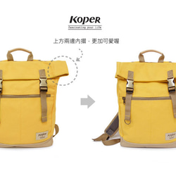 【KOPER】Uneven Sails - Retro Double Buckle Backpack Deep Sea Blue 4枚目の画像