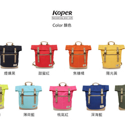 【KOPER】Uneven Sails - Retro Double Buckle Backpack Deep Sea Blue 2枚目の画像