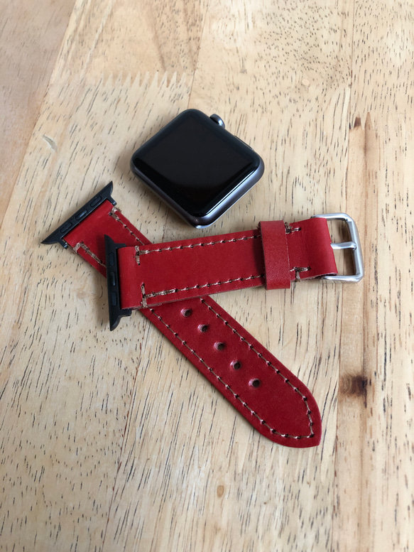 【本革】Apple Watch レザーベルト 男女兼用 1枚目の画像