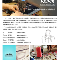 [KOPER] Uneven Sail - Retro Double-Button Backpack Calm Grey (Ma 8枚目の画像