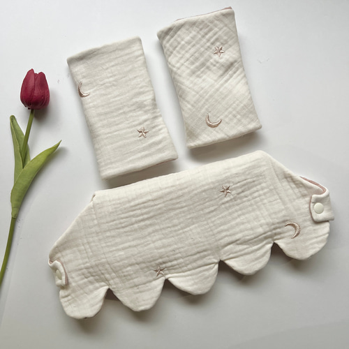 抱っこ紐カバー2点セット モクモクタイプ（選べるトリプルガーゼ  