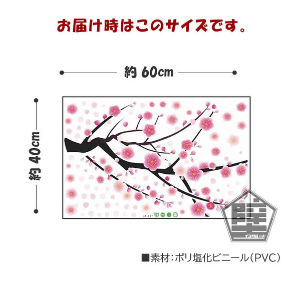 233 壁ステッカー ウォールステッカー 梅 春 新年 梅の花 木 ツリー spring flower お洒落 おしゃれ 5枚目の画像