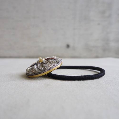 Curiosité - F ヘアゴム◽️刺繍ヘアアクセサリー オートクチュール