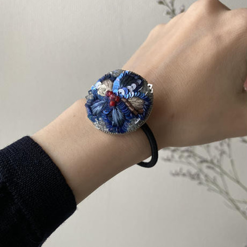 Curiosité - F ヘアゴム◽️刺繍ヘアアクセサリー オートクチュール