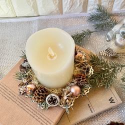 シックモダンなリースキャンドル クリスマス クリスマスインテリア