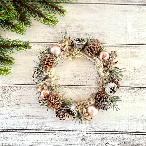 シックモダンなリースキャンドル クリスマス クリスマスインテリア