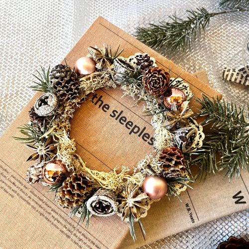 シックモダンなリースキャンドル クリスマス クリスマスインテリア