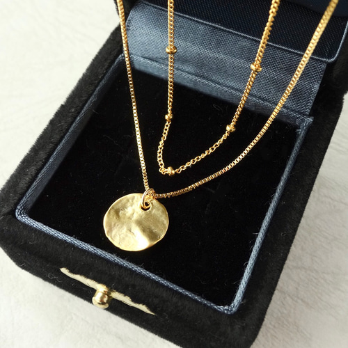 Creema限定！冬の福袋 ハンマーコインネックレスとビーズチェーンの