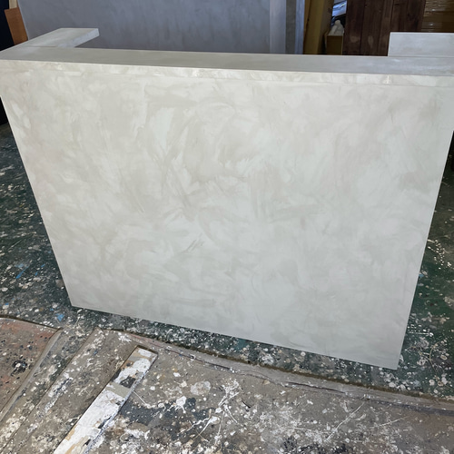 モルタル風 レジカウンター 受付カウンター 机・デスク エバーグリーン