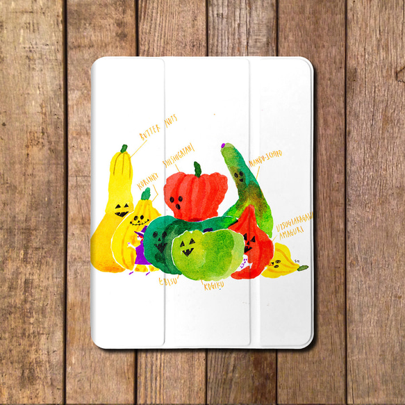 iPadケース 【ハロウィン野菜】手帳型ケース ※2タイプから選べます 2枚目の画像