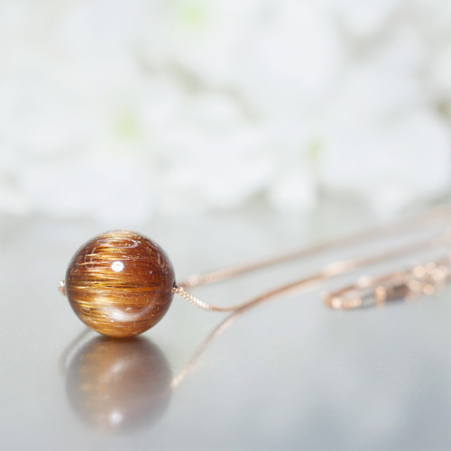 ☆リッチキャッツアイブロンズルチル 13.9ミリ珠ビーズI(SA+) ミックス