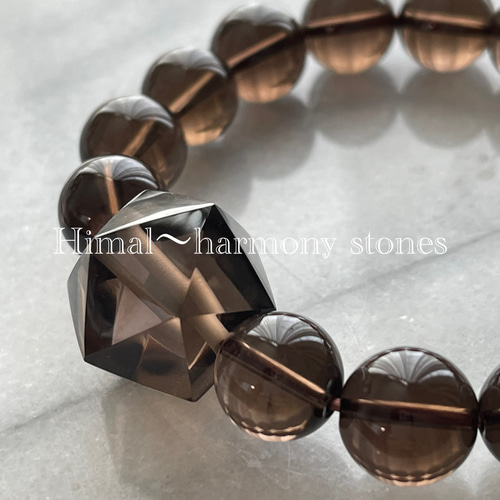 1点物 ガウリシャンカール産スモーキークォーツブレス ブレスレット